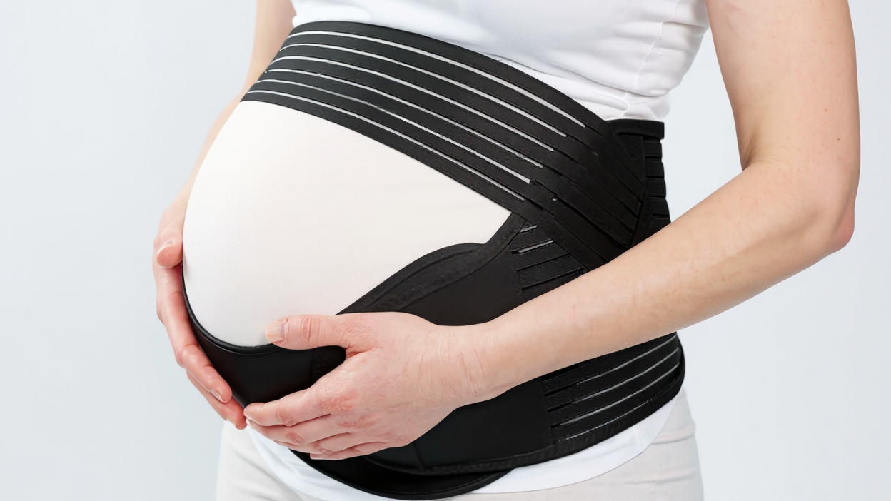 Women's belly support belt, for pregnancy and postpartum, provides strong abdominal support, gentle waist control, and is comfortable and adjustable.