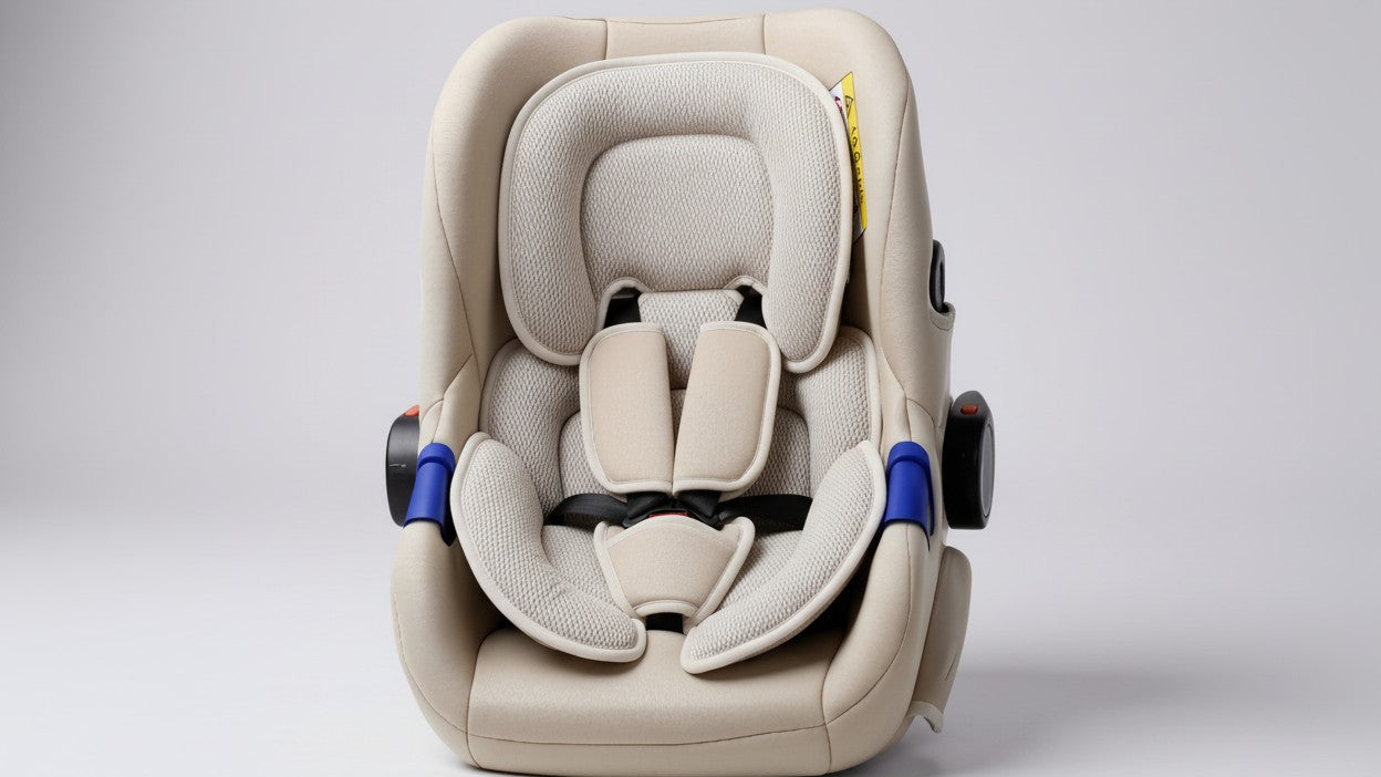 Breathable 3D cushion for children, ergonomic and padded, compatible with strollers, car seats and high chairs, portable and comfortable, mixed colors.