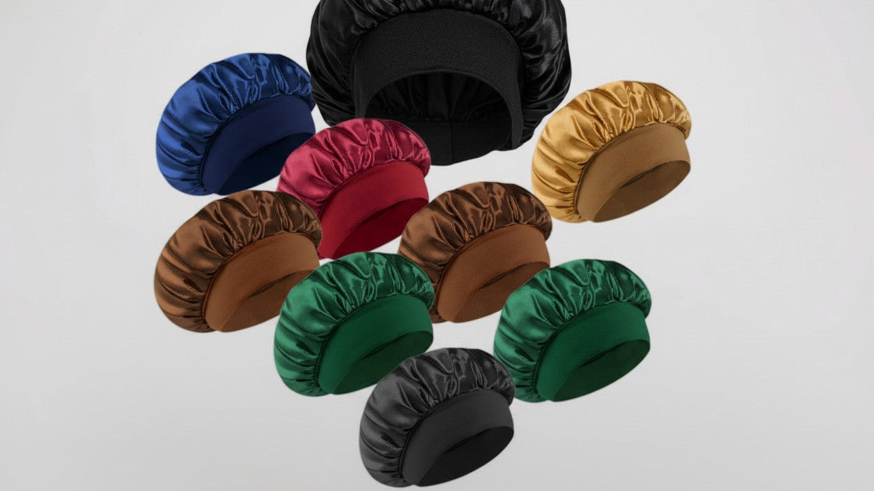 Lot de 6 bonnets élastiques homme, doux et confortables, protection capillaire nuit, plusieurs couleurs, polyester, maintien fiable sans parfum.