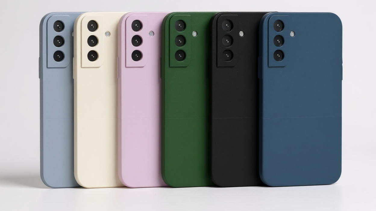 Classic plain case for Samsung Galaxy, ultra-thin, flexible and shock-resistant, compatible with several models S20 to S25 Ultra and FE.