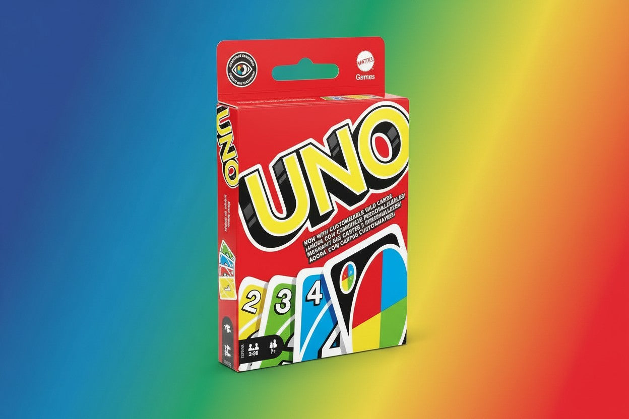 UNO classique, jeu de cartes couleurs et chiffres, 112 cartes avec actions spéciales, amusant pour adolescents et adultes, cadeau idéal enfants.