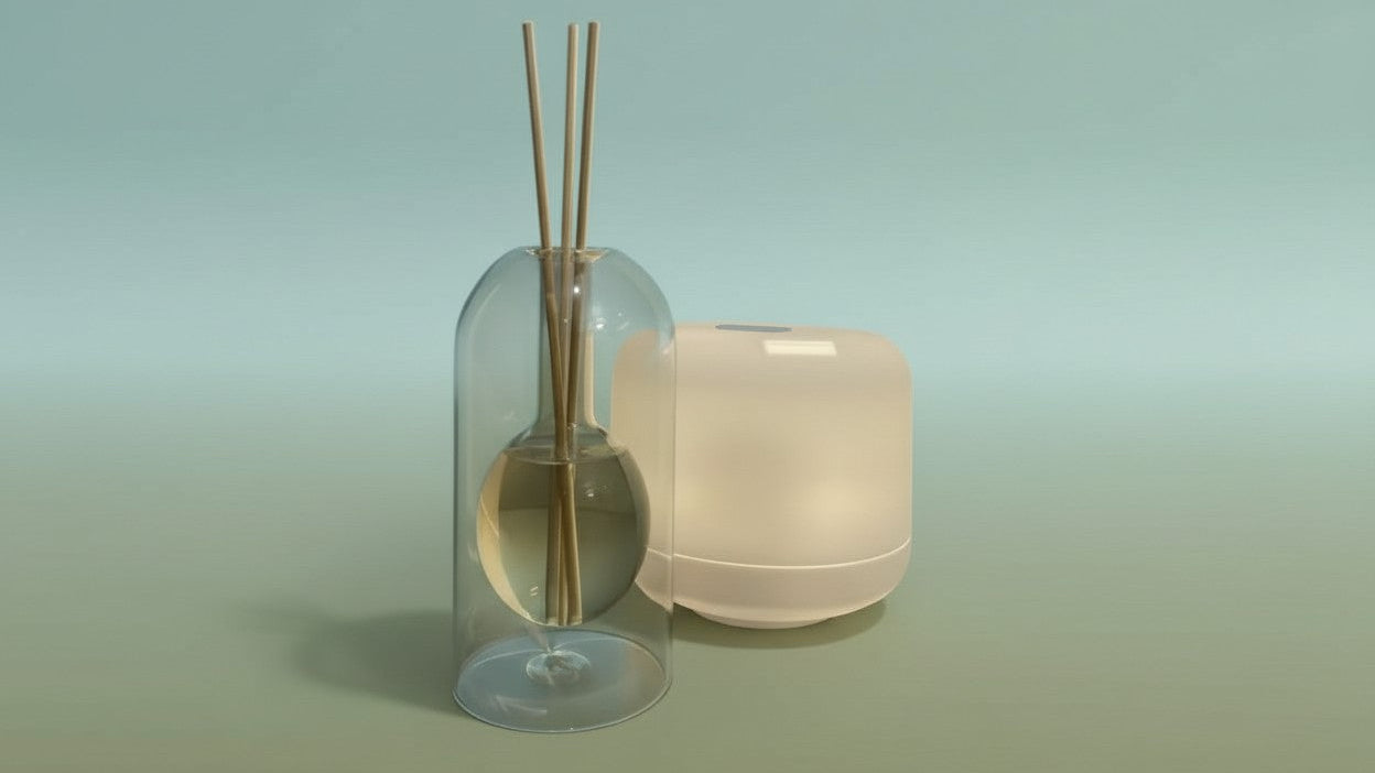 Diffuseur élégant en verre sans flamme, portable, pour maison et voiture, idéal pour huiles essentielles et décoration, cadeau polyvalent.