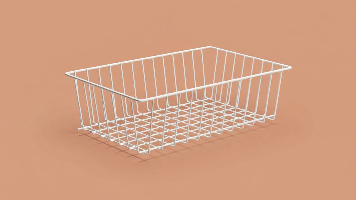 Grande boîte de rangement suspendue sans installation, panier métallique maillé multi-niveaux, solution verticale quatre saisons pour organiser cuisine, bureau, dortoir.