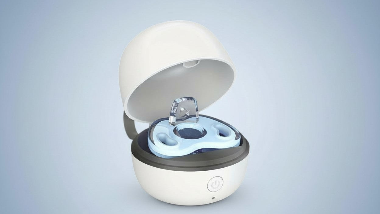 جهاز تنظيف اللهايات المحمول من MOMMED، متعدد الأغراض للتعقيم بالأشعة فوق البنفسجية، صغير الحجم، قابل لإعادة الشحن عبر منفذ USB، مزود بمؤشر ضوئي، مثالي للسفر.