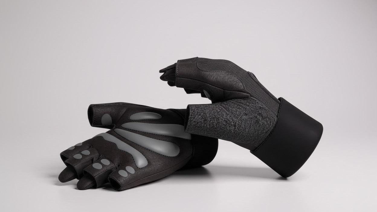Paire de gants de fitness avec support poignet et paume complète, offrant grip renforcé pour musculation, entraînement et sports indoor/outdoor.