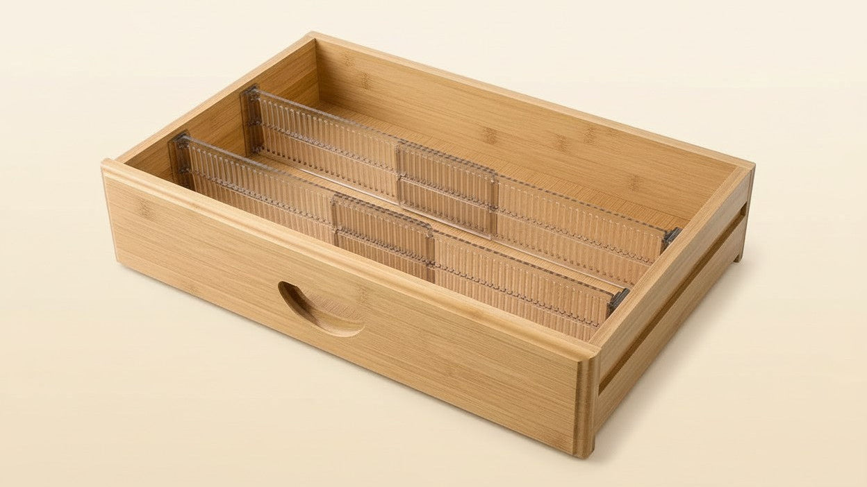 Lot de 2 séparateurs de tiroirs réglables, robustes et extensibles, optimisent le rangement de vêtements, cuisine ou bureau, économisant de l’espace efficacement.