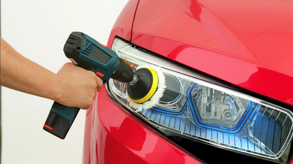 Set de 5 Tampons de Polissage 7,62 cm : Roues en laine et polyester, kit pour perceuse, entretien peinture voiture, cirage et polissage automobile.