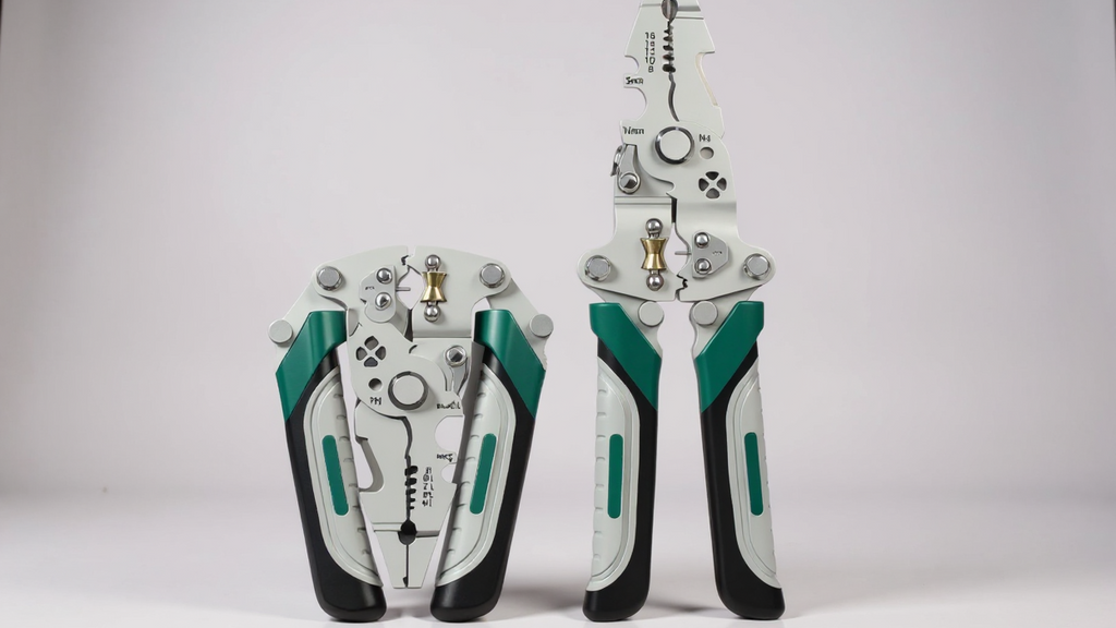 أداة تعرية الأسلاك القابلة للطي 9 في 1: مصنوعة من فولاذ الكروم والفاناديوم، للاستخدام الصناعي، صغيرة الحجم، وظائفها: التعرية، والضغط، والقطع، والربط، وسحب المسامير، وغيرها.