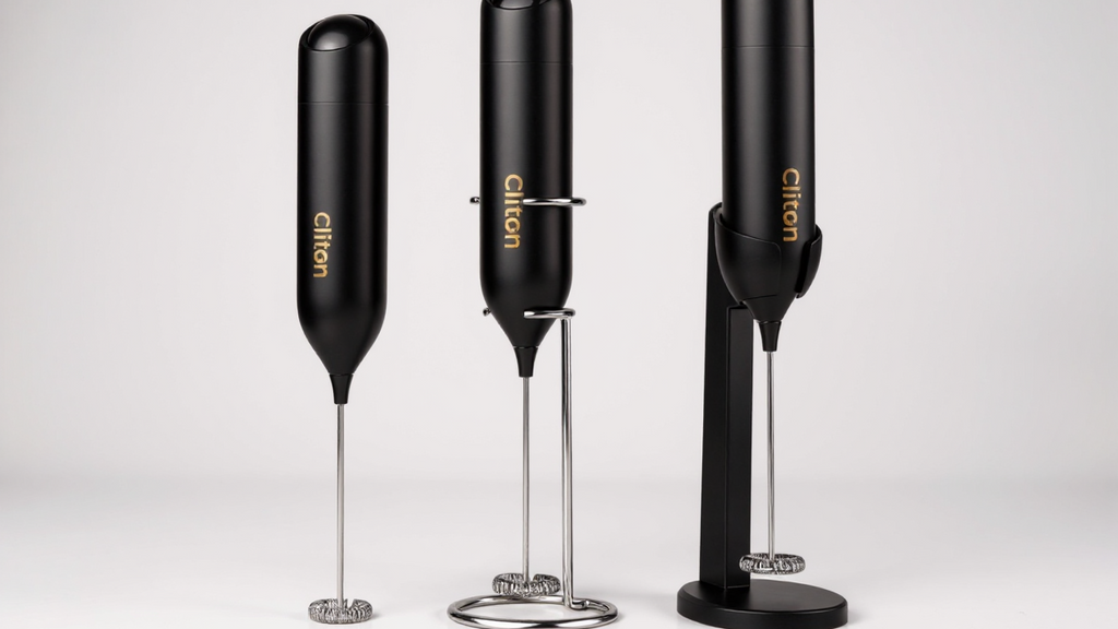 Cordless Electric Milk Frother: 304 stainless steel whisk, quiet operation, portable and compact, ideal for home coffee or camping.