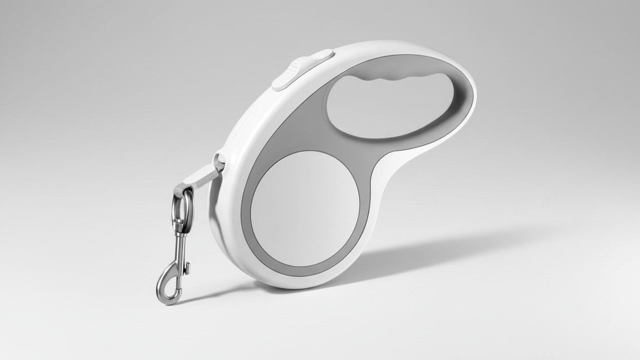 Retractable leash 4.88 m, pink, grey or black, ergonomic handle, comfortable, tangle-free, for small to medium-sized dogs and cats.