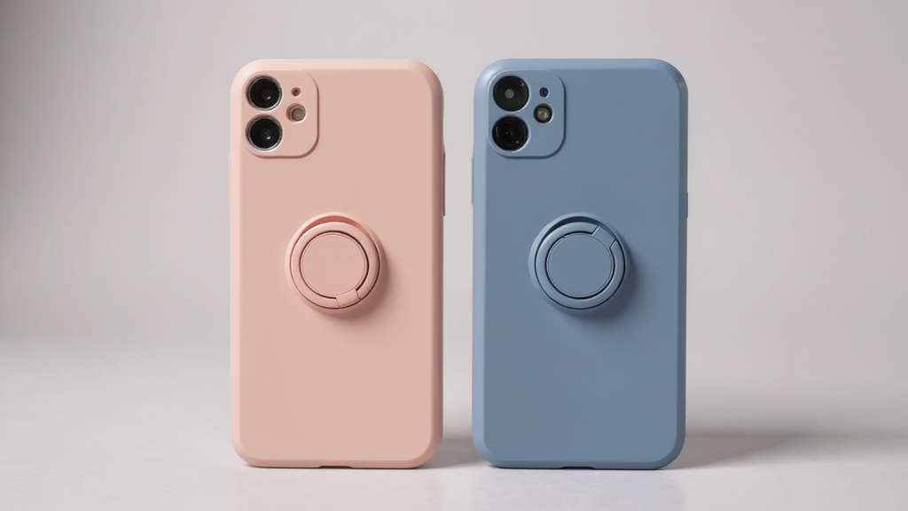 جراب سائل فاخر لهواتف سامسونج، مقاوم للصدمات، مزود بحلقة مغناطيسية مدمجة، يوفر حماية معززة وحاملًا مريحًا للاستخدام بدون استخدام اليدين.