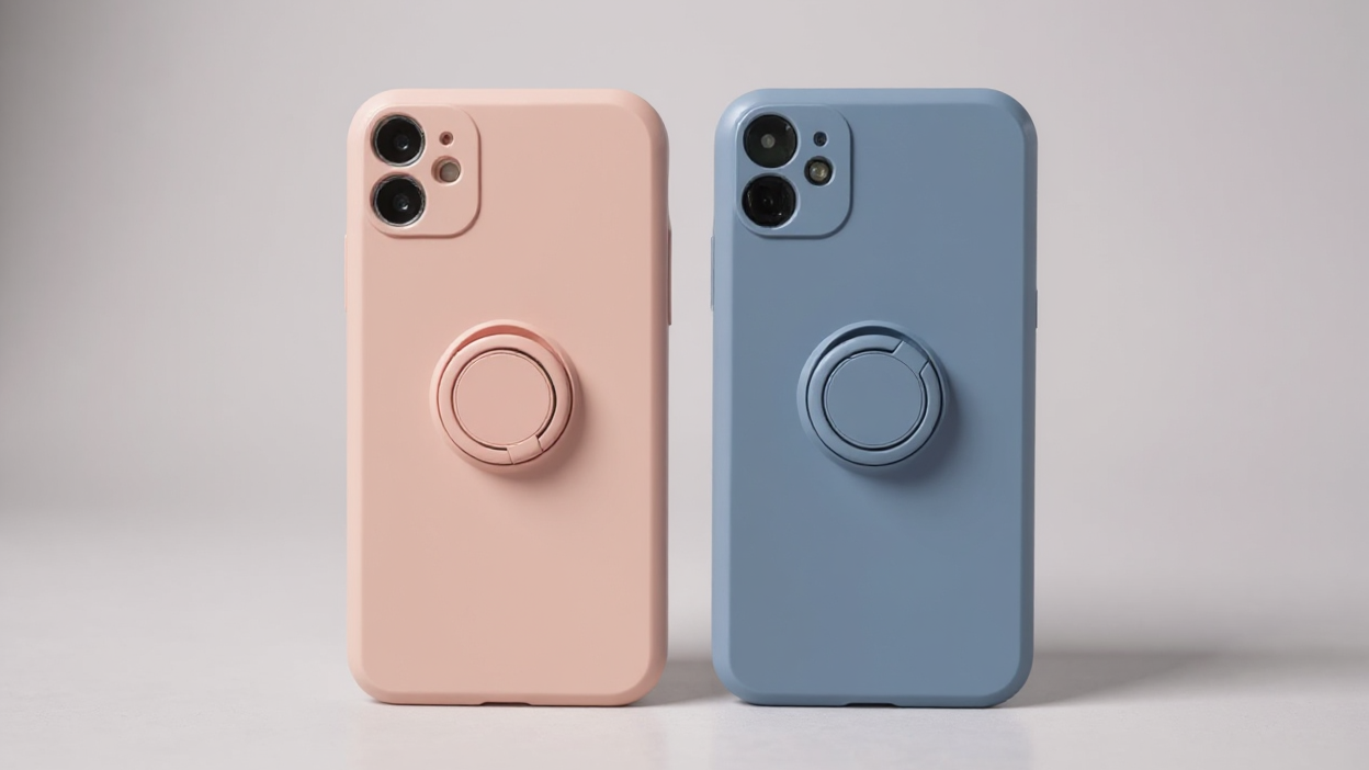 Premium liquid case for Samsung, shockproof, with integrated magnetic ring, offering enhanced protection and convenient stand for hands-free use.