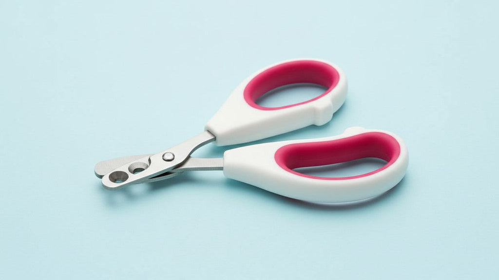 Coupe-ongles en acier inoxydable pour chats et petits chiens. Poignée ergonomique, coupe précise et sécurisée avec accents rouges.