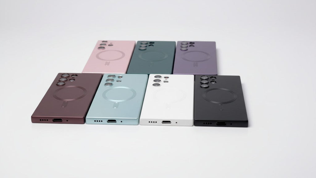 Coque transparente plaquée compatible charge magnétique sans fil, antichoc, pour Samsung Galaxy S20 à S23, offrant protection et style épuré.