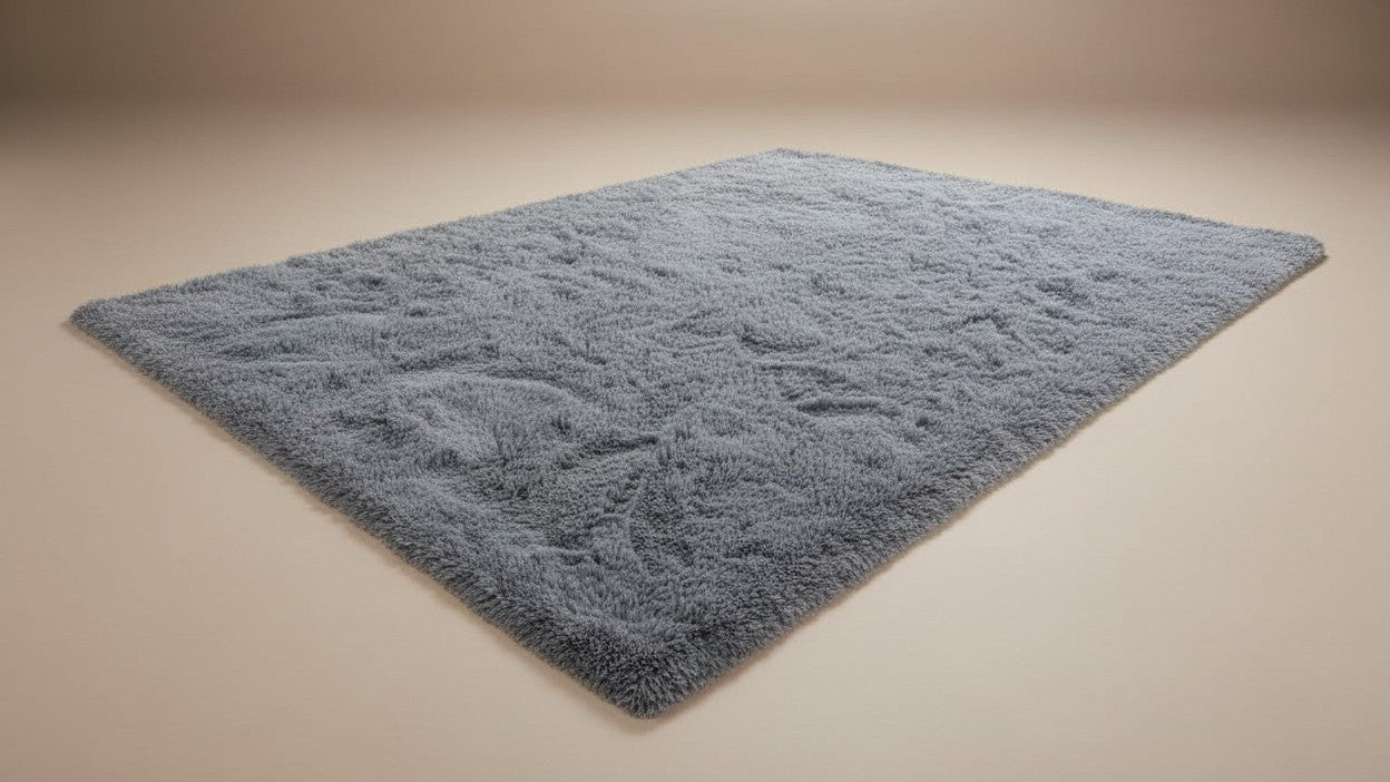 Tapis d’appoint en peluche douce Idéal pour salon, chambre, bureau ou coin maquillage, ajoute confort et décoration chaleureuse à la maison.