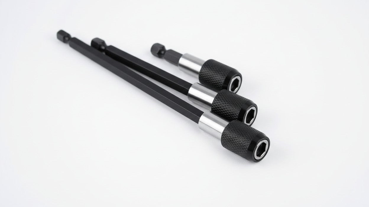 Extension magnétique pour embouts de vissage, à libération rapide, compatible perceuses à impact, construction durable pour un maintien sûr et un travail professionnel.